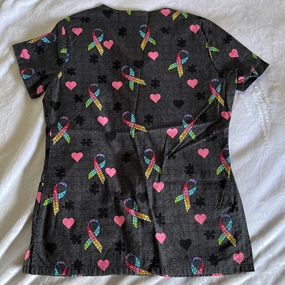 Cherokee Autism Awareness Scrub Top - Picture 5 of 5